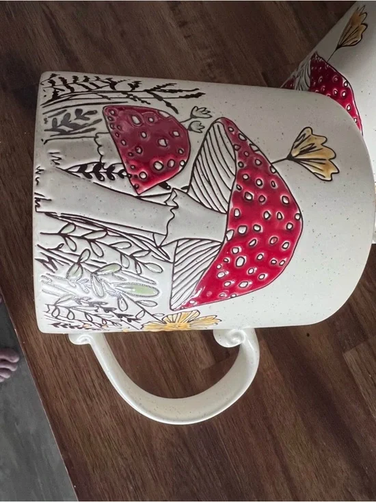 4 Mushroom Cottagecore Mugs | Spectrum Designz | Rustic Farmhouse Coffee Cups - Picture 5 of 16